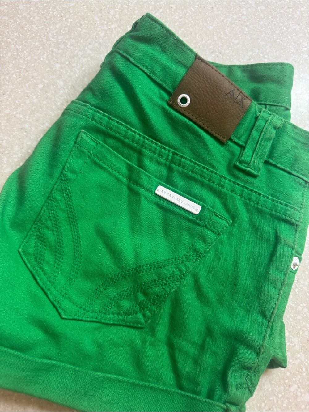 Armani Exchange Shorts Green Sz 2 Women’s